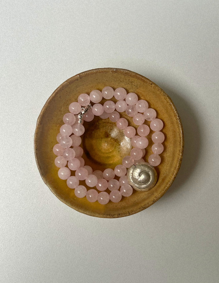 Renewal 4 - Rose Quartz Spiral Necklace