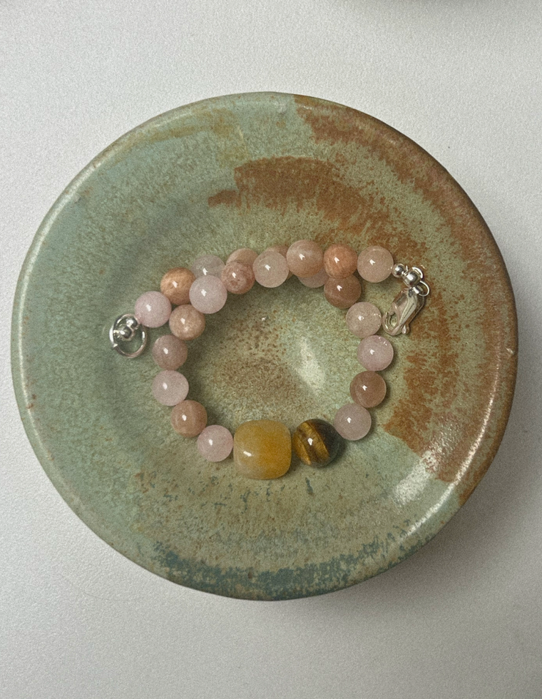 Celestra - Sunstone & Rose Quartz Bracelet