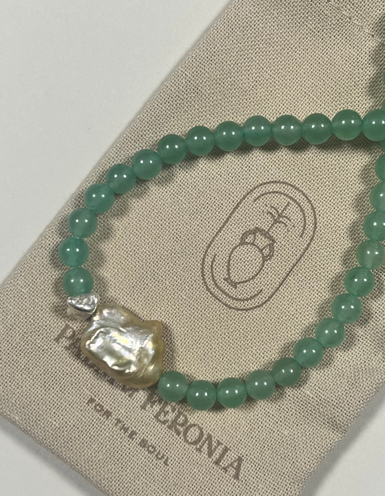 Myrrin - Aventurine & Pearl Necklace