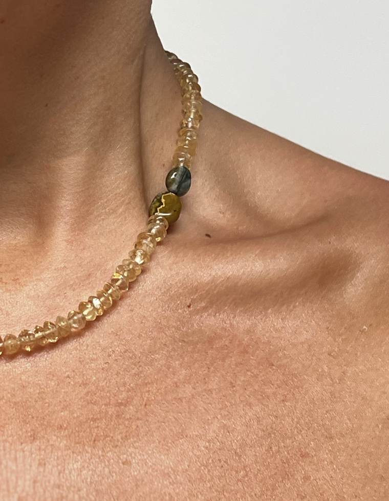 Faythria - Citrine & Ocean Jasper Necklace