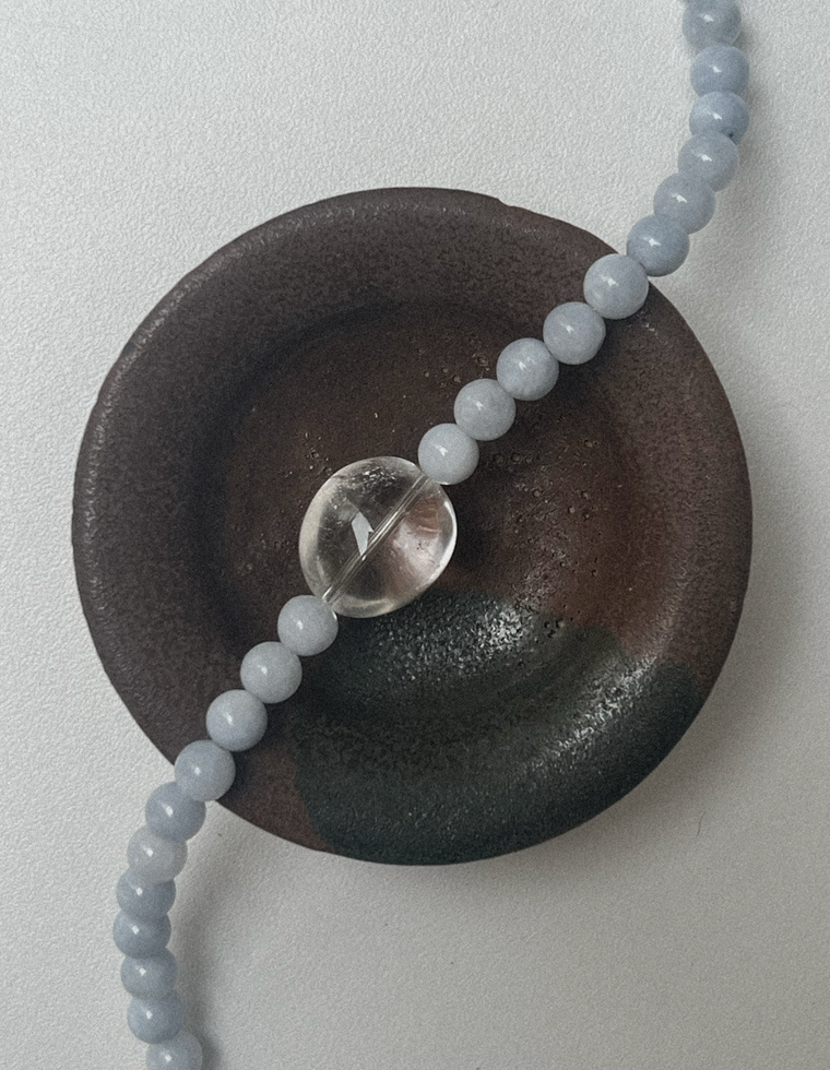 Sylun - Aquamarine & Quartz Necklace