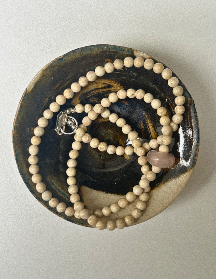 Miravelle - Riverstone & Rose Quartz Movement Necklace