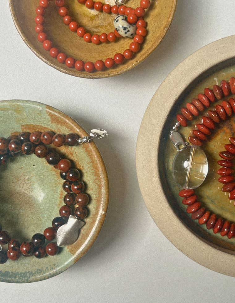 Marosia - Red & Dalmatian Jasper Necklace