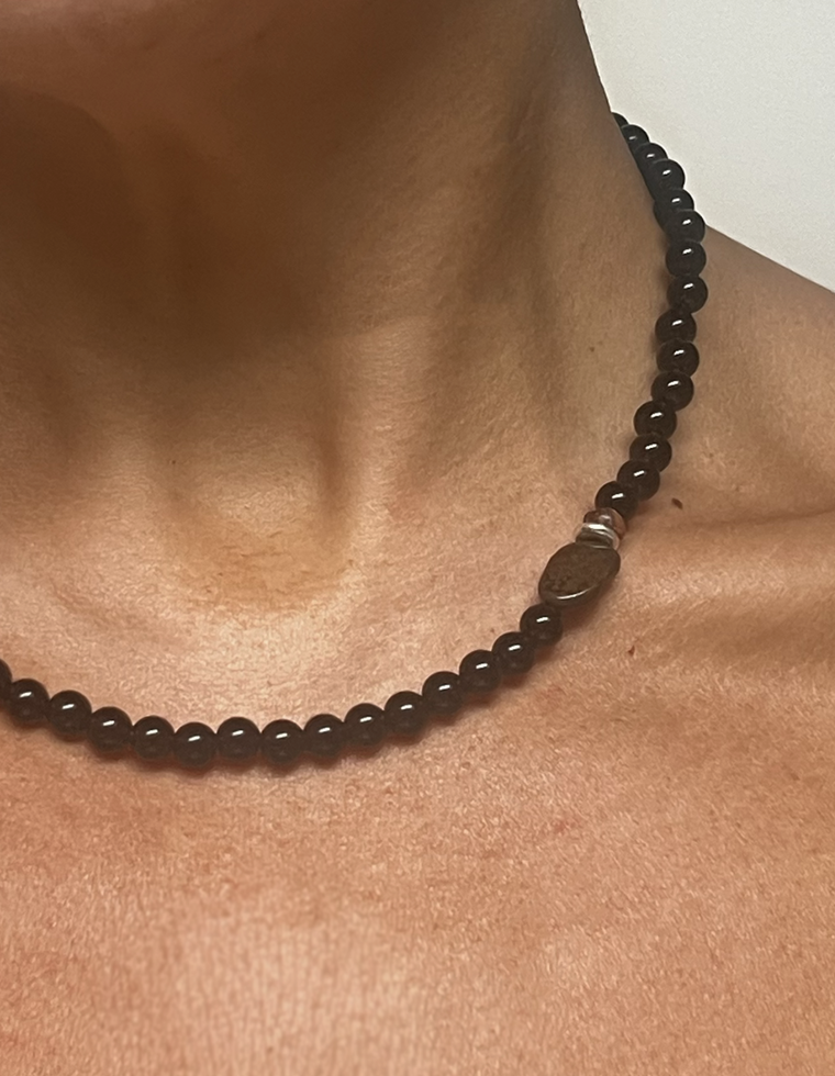 Nythera - Onyx & Ocean Jasper Necklace