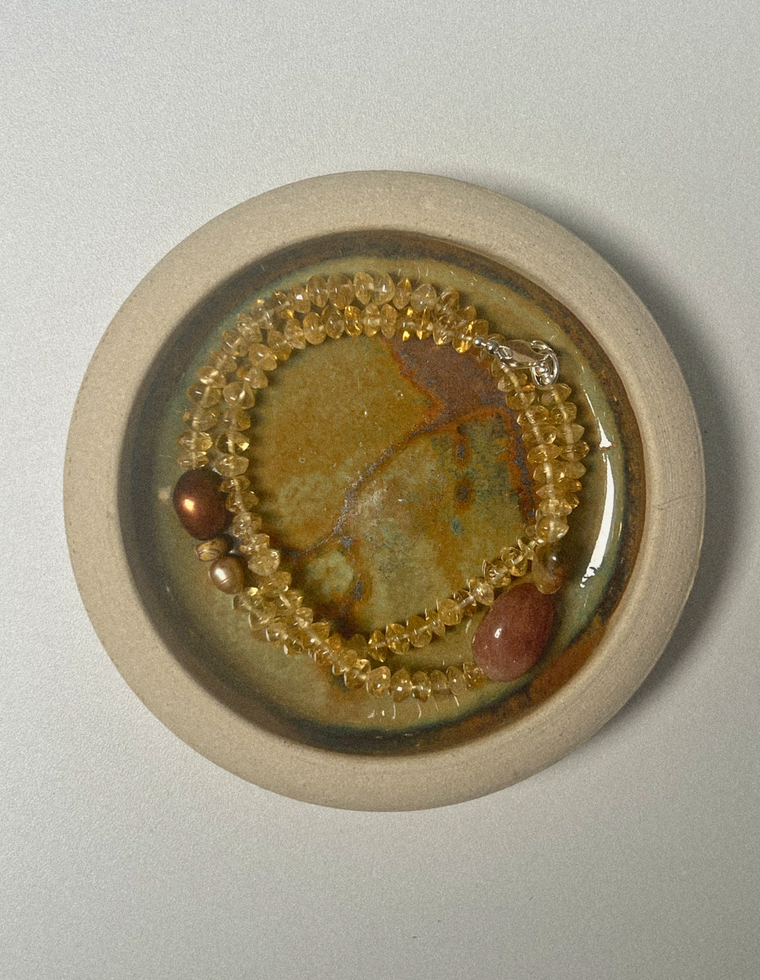 Aurenne - Citrine & Strawberry Quartz Necklace