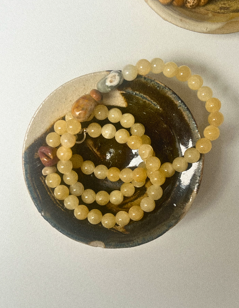 Caloria II - Yellow Jade & Ocean Jasper Necklace