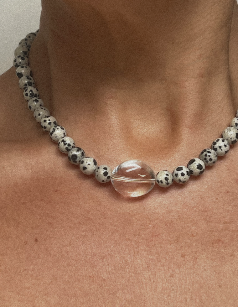 Orrenra - Dalmatian Jasper & Quartz Necklace