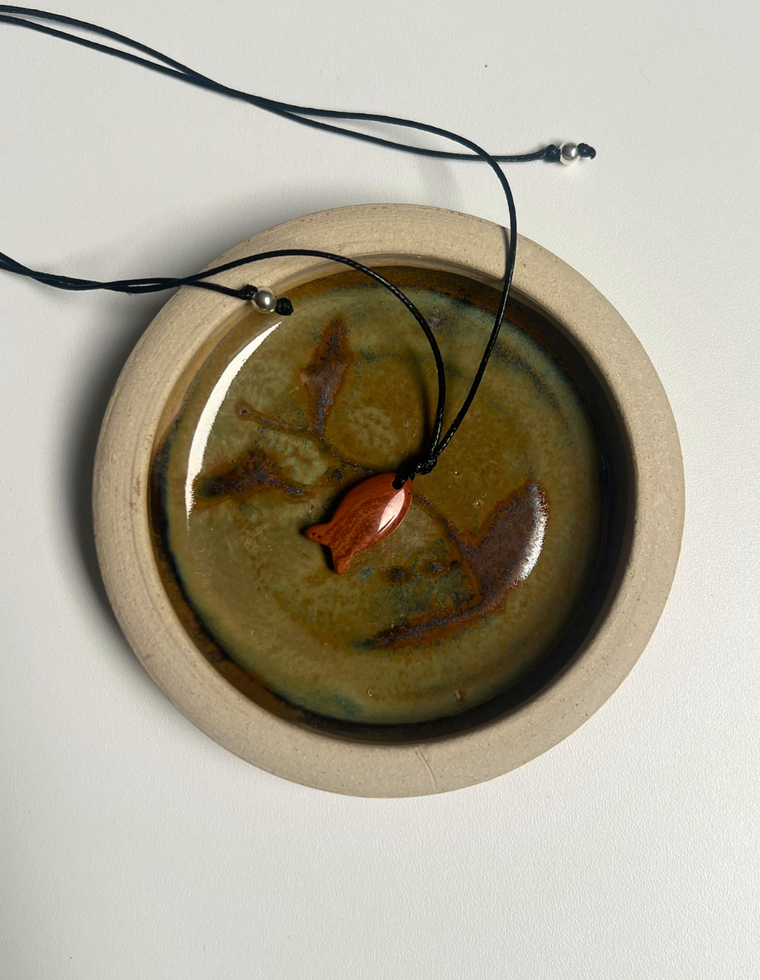 Fish Talisman - Red Jasper