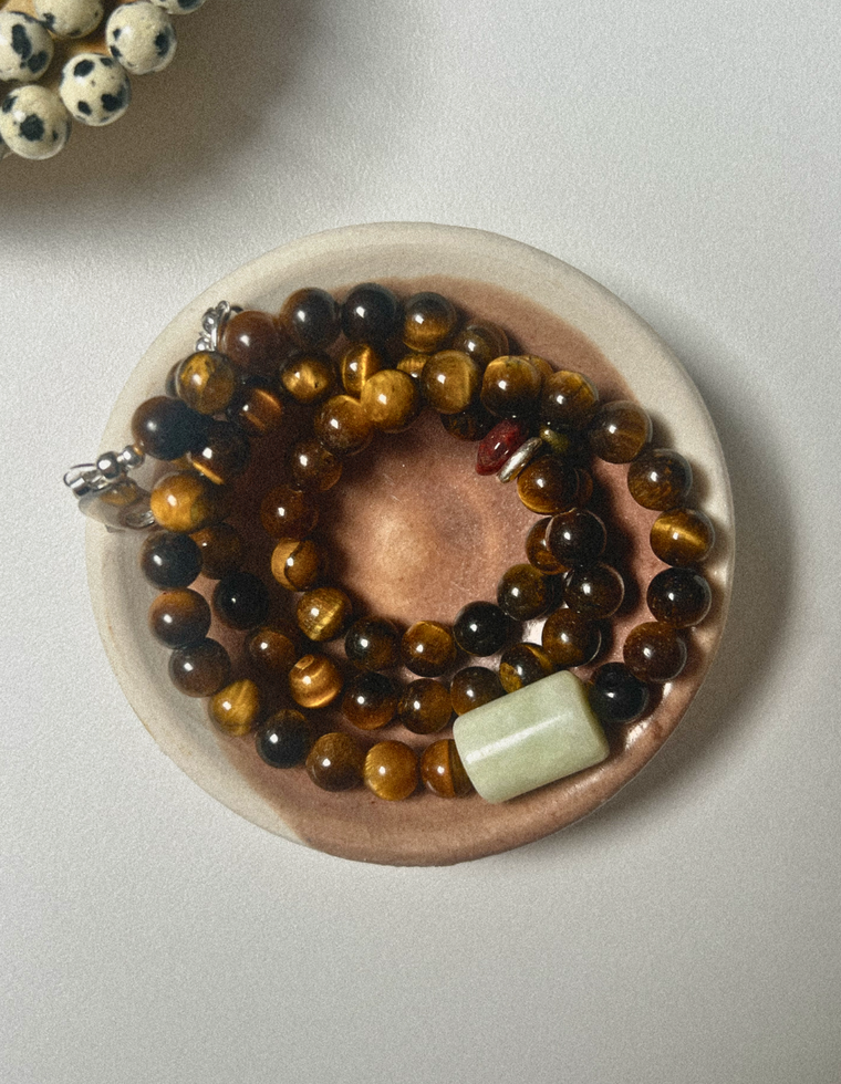 Elandraea II - Tiger Eye & Aventurine Necklace