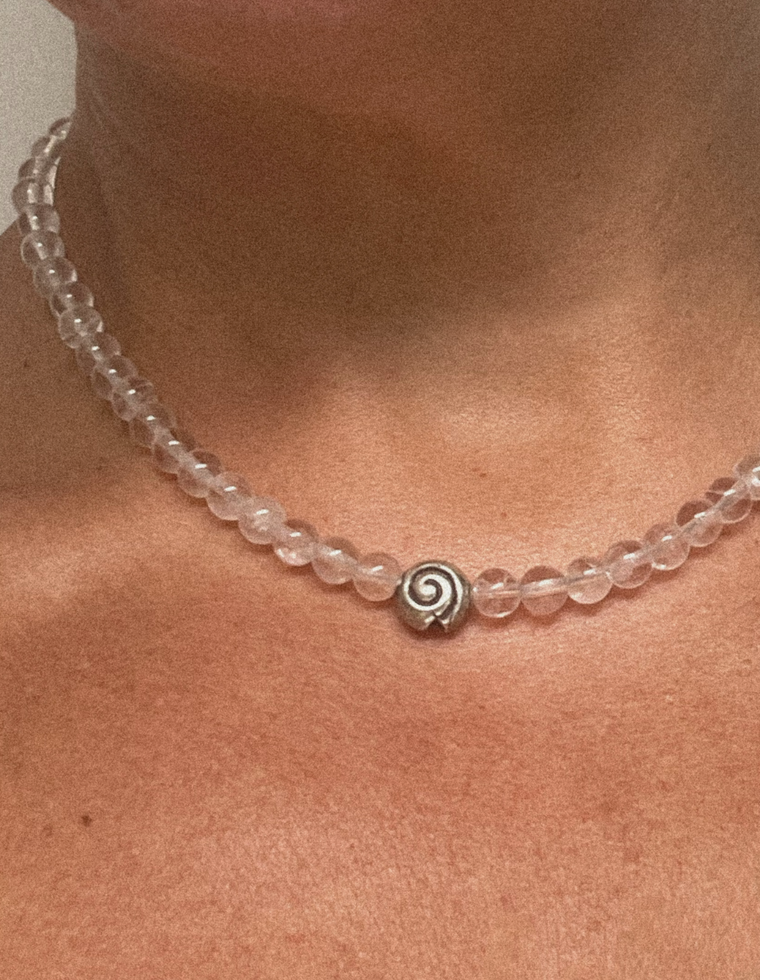 Lunareth - Clear Quartz Spiral Necklace