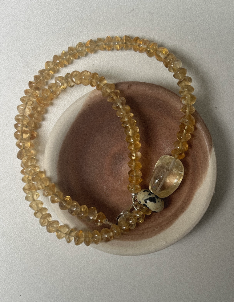 Aurevia - Citrine & Dalmatian Jasper Necklace