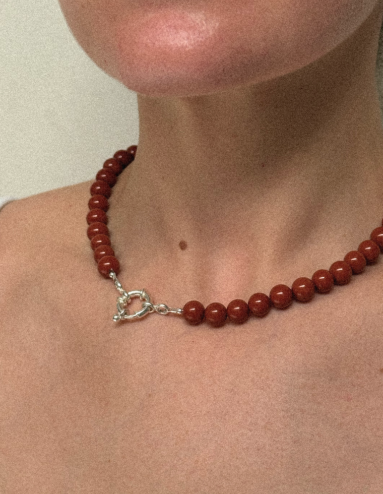 Valente  - Red Jasper Necklace