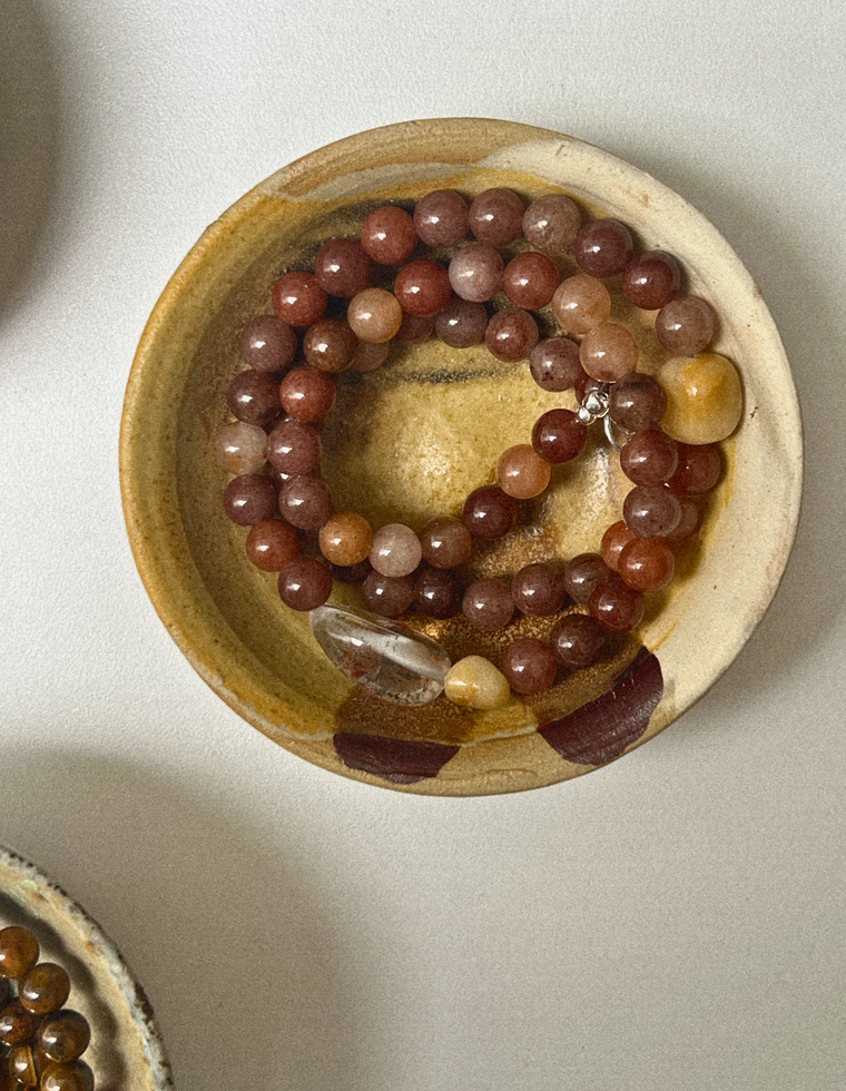 Lunith - Purple Aventurine & Garden Quartz Necklace