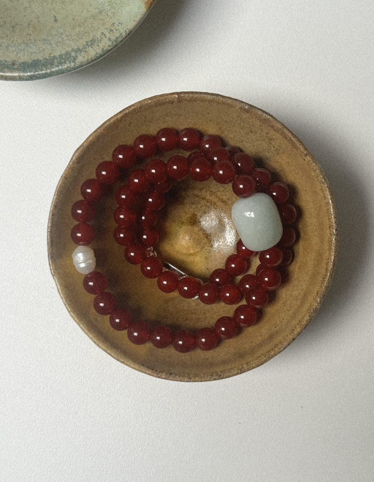 Maravelle - Carnelian & Morganite Necklace
