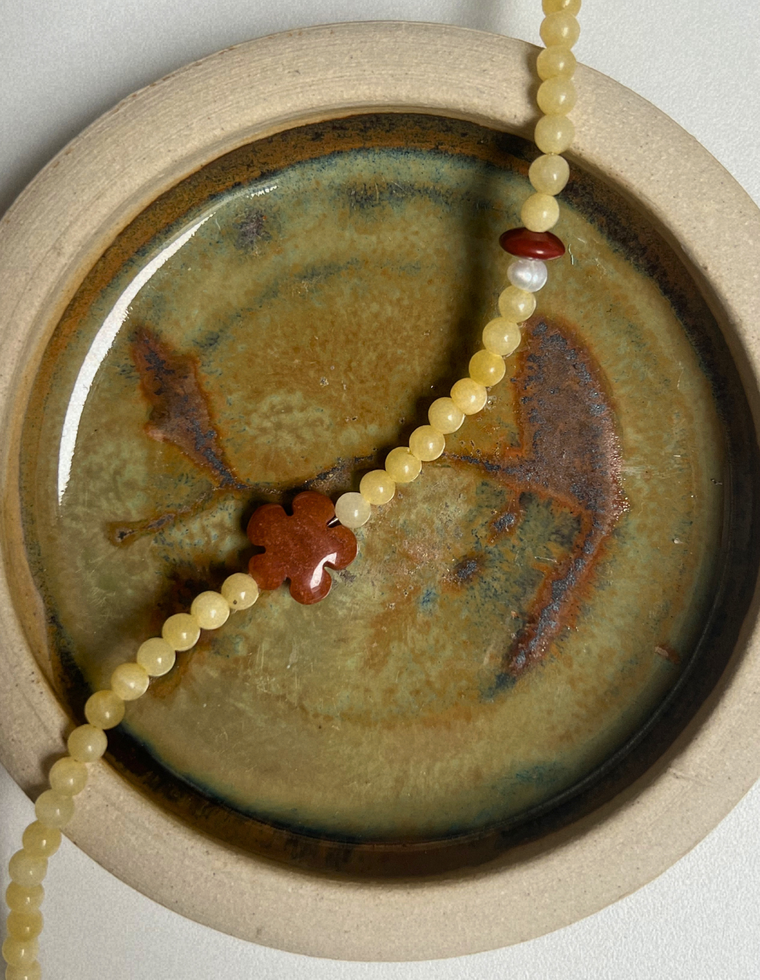 Solstice 14 - Yellow Jade Fleur Anklet