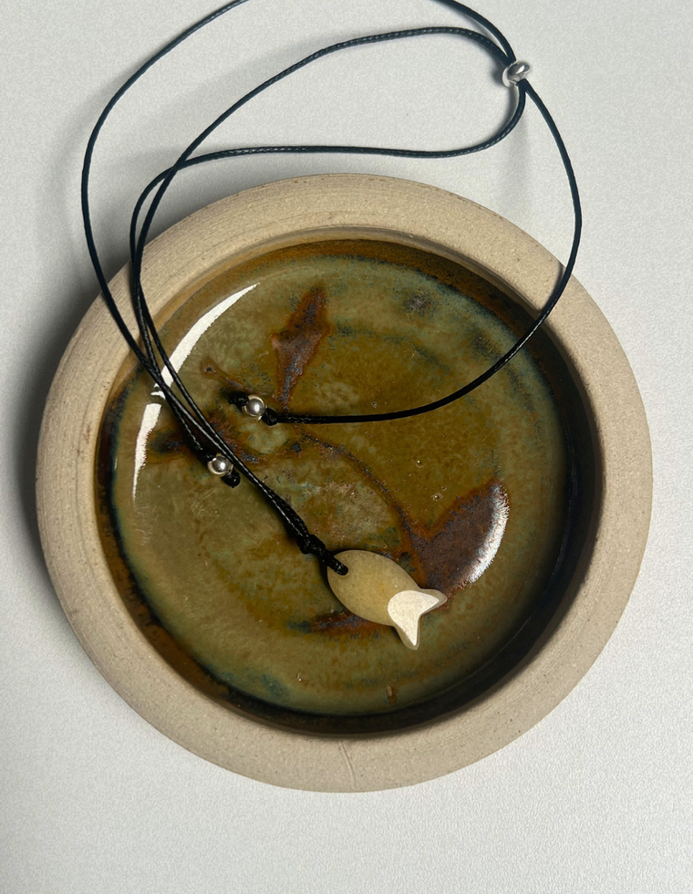 Fish Talisman - Yellow Topaz