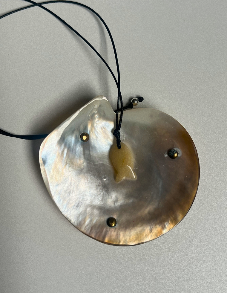 Fish Talisman - Yellow Topaz