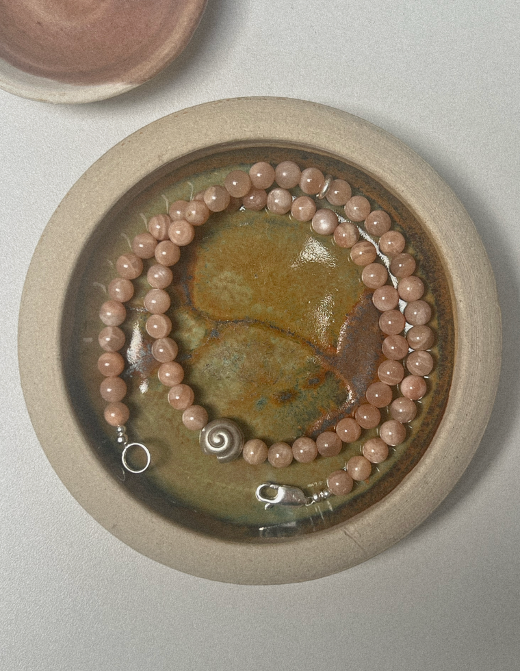 Solenith - Sunstone Spiral Necklace