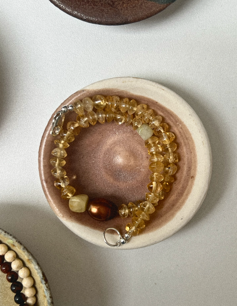 Velunai - Citrine & Pearl Anklet