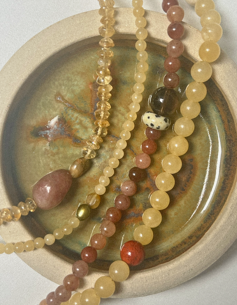 Aurenne - Citrine & Strawberry Quartz Necklace