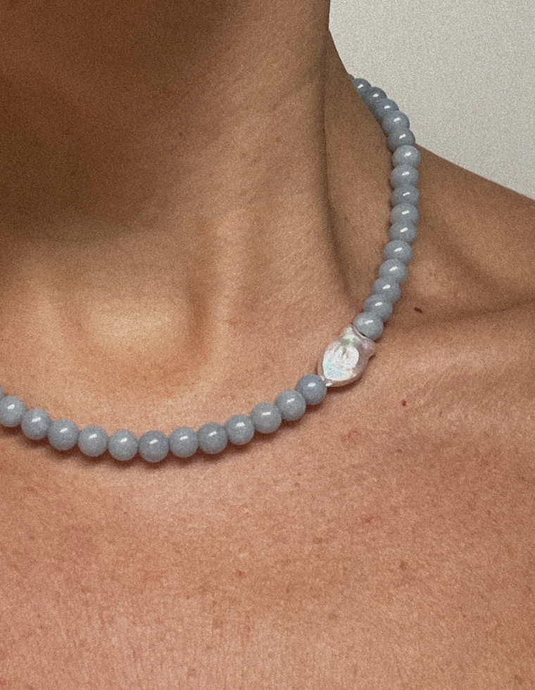 Sylare - Angelite & Pearl Necklace