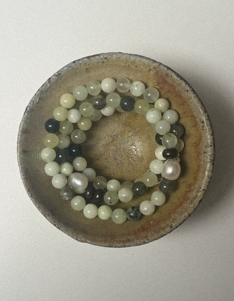 Draviel - Jade and Pearl Necklace