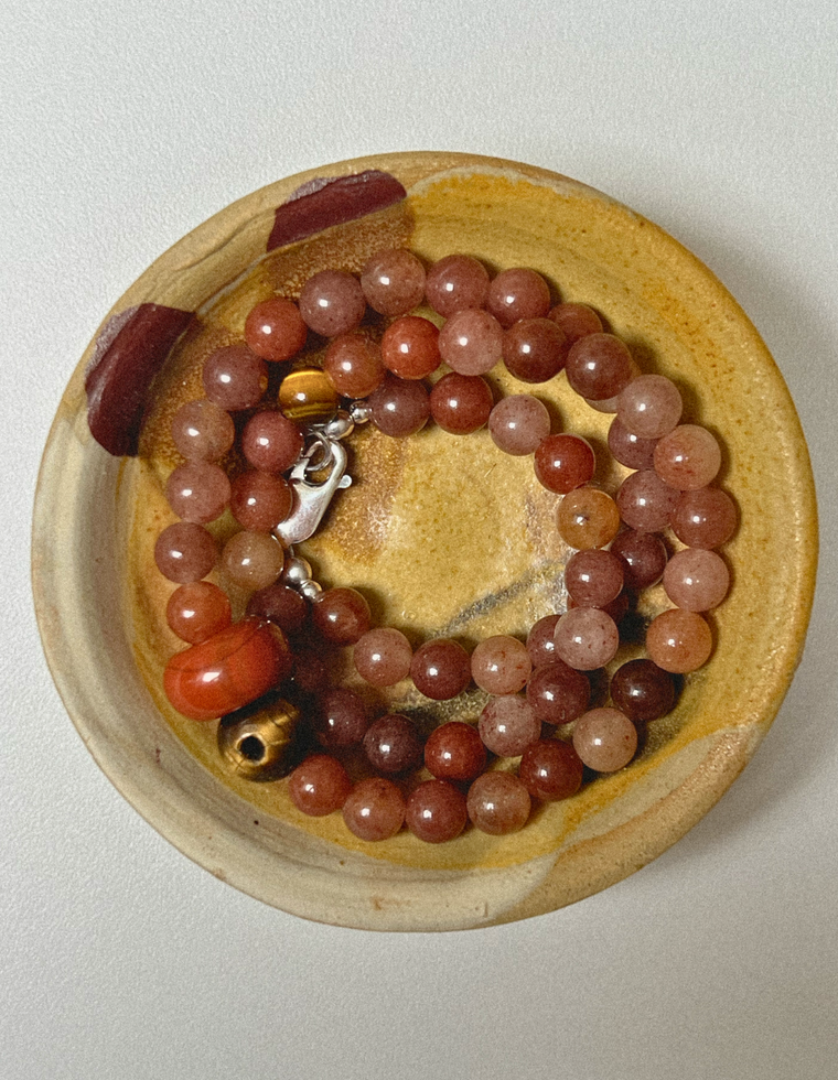 Sorania - Aventurine & Red Jasper Necklace