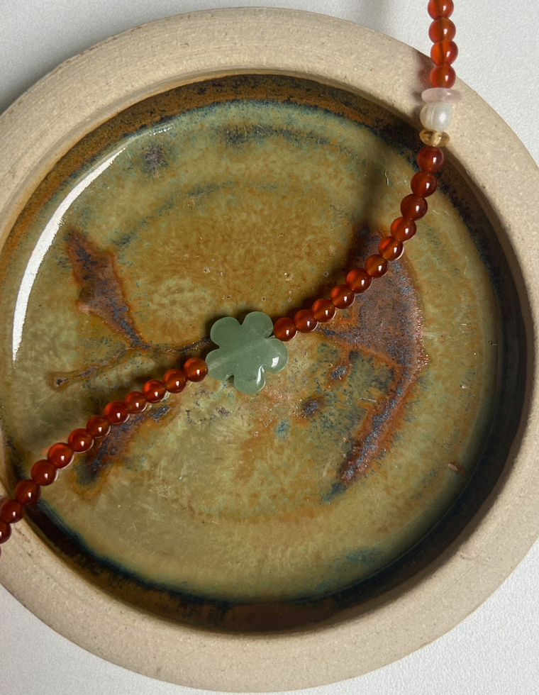 Solstice 15 - Carnelian Fleur Anklet