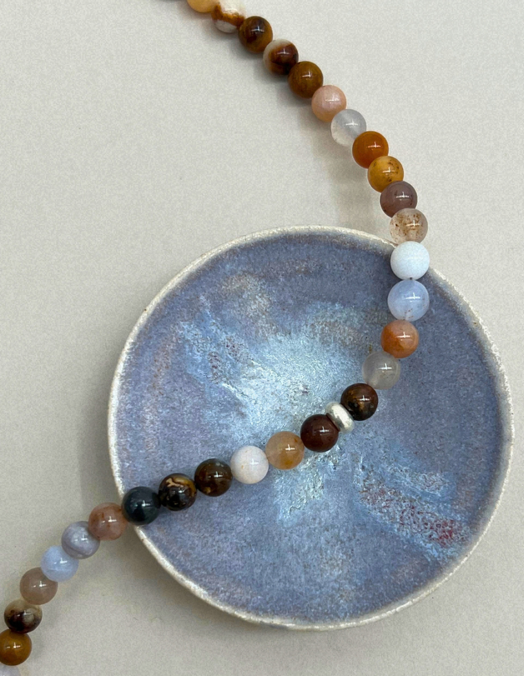 Still 7: mixed chalcedony necklace, hand-strung by Palm of Feronia, photo 2