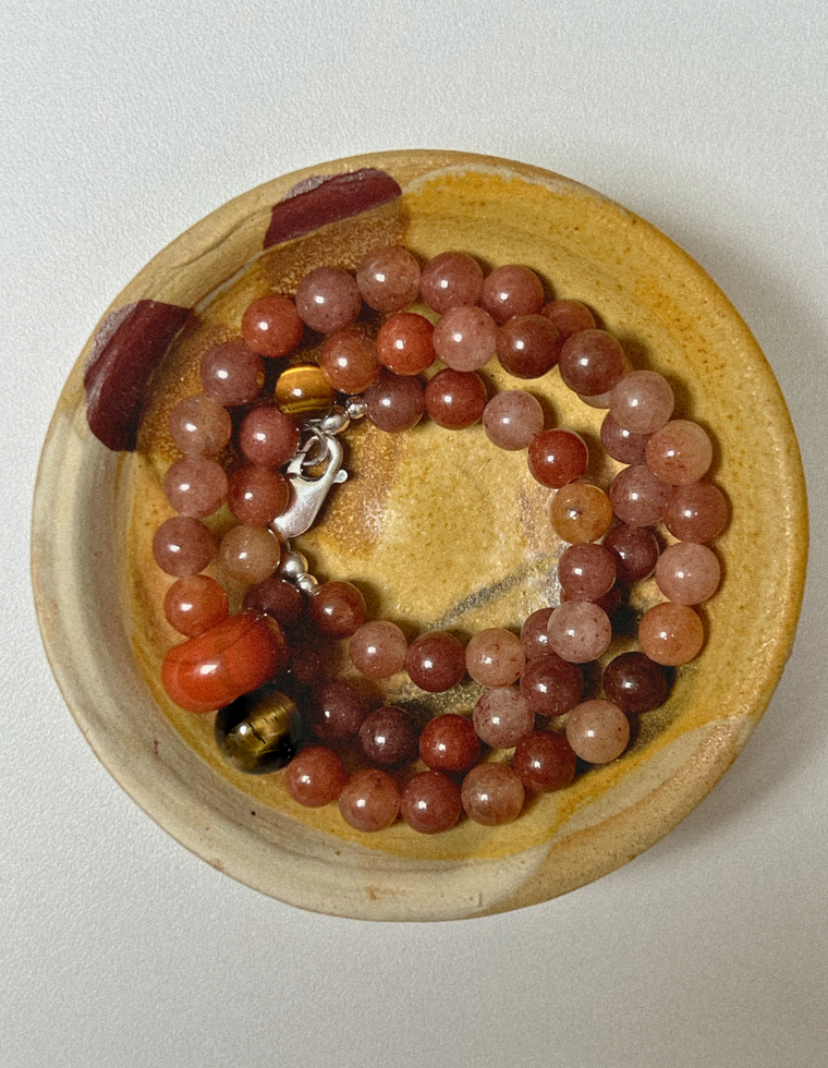 Sorania - Aventurine & Red Jasper Necklace