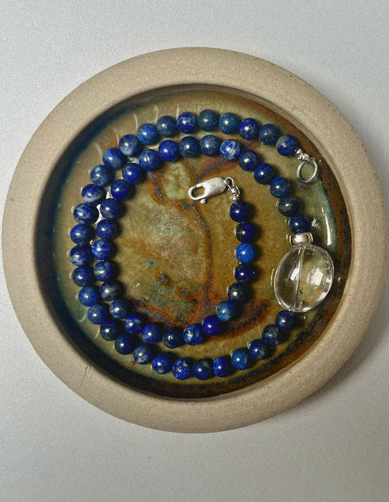 Calythine - Lapis Lazuli & Clear Quartz Necklace
