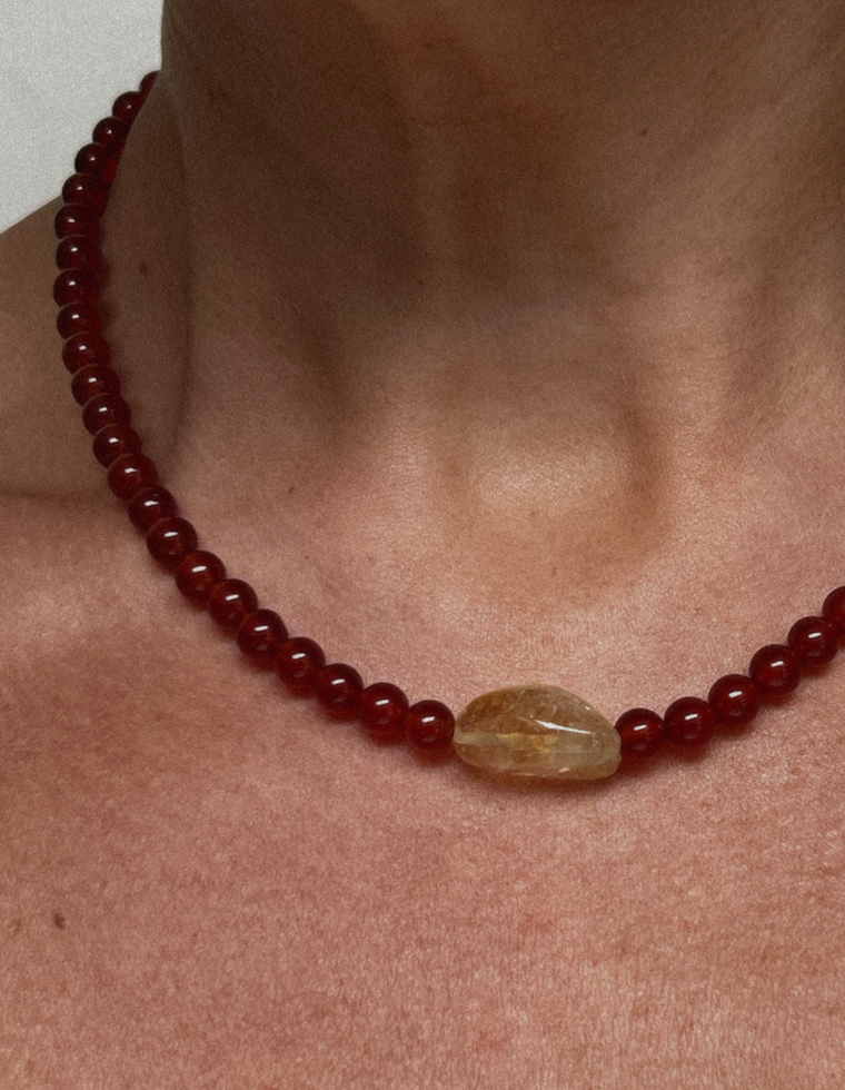 Thalven - Carnelian & Citrine Necklace