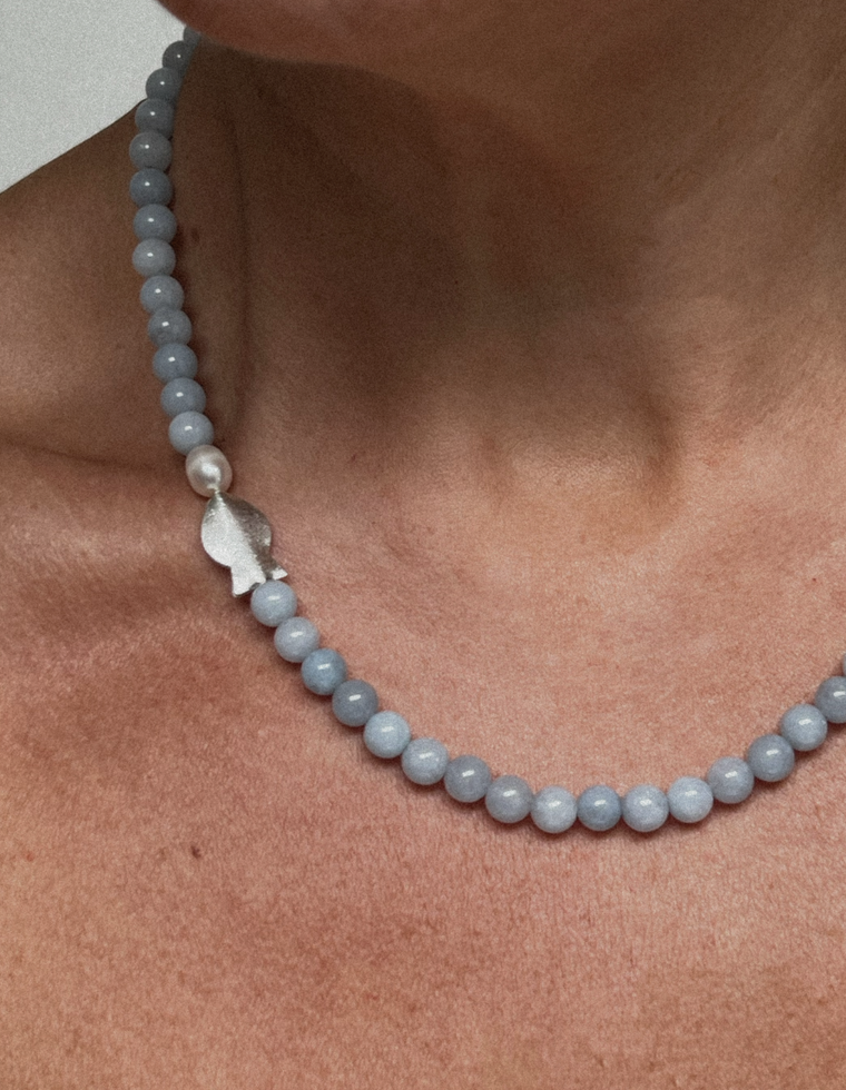 Sorelen - Aquamarine & Jasper Necklace