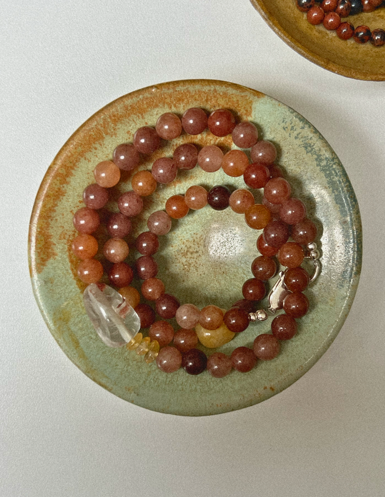 Farelith -Aventurine & Garden Quartz Necklace