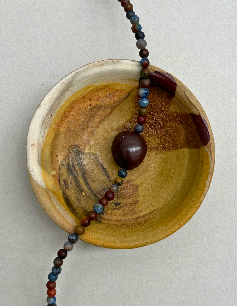 Findings 1: dumortierite and exotica jasper necklace, hand-strung by Palm of Feronia
