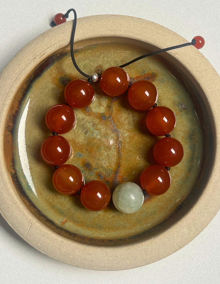 Heirloom Bracelet – Carnelian & Jade