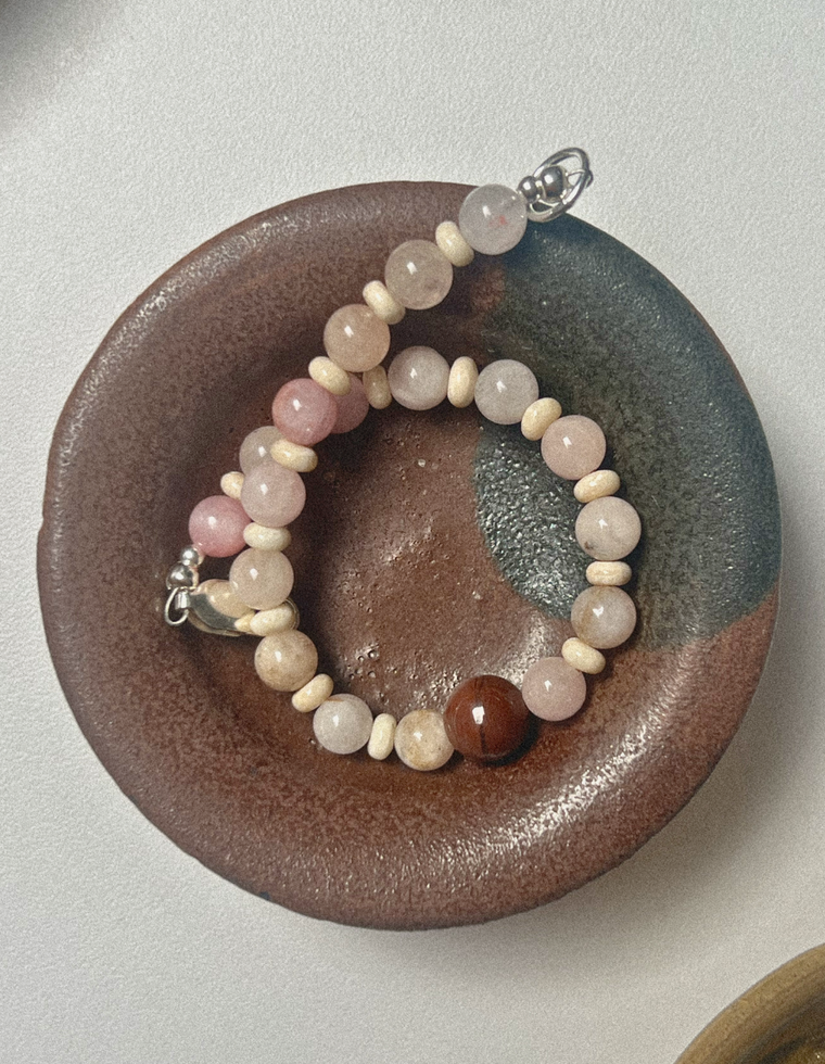 Vionelle - Morganite & Riverstone Bracelet