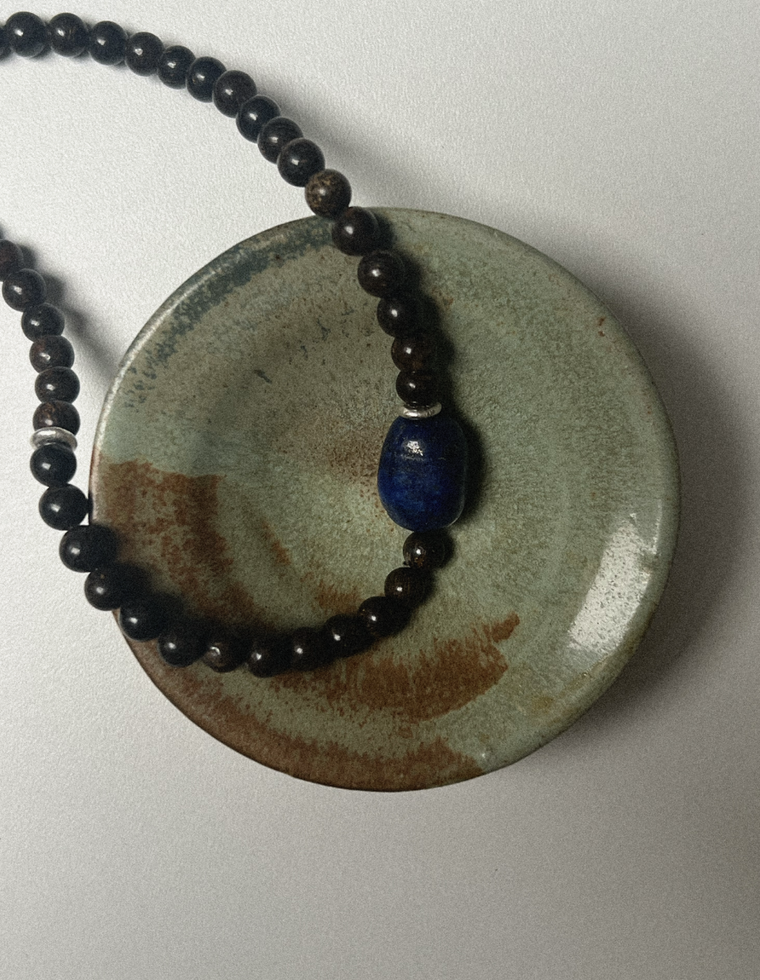 Veyric - Bronzite & Lapis Lazuli Necklace