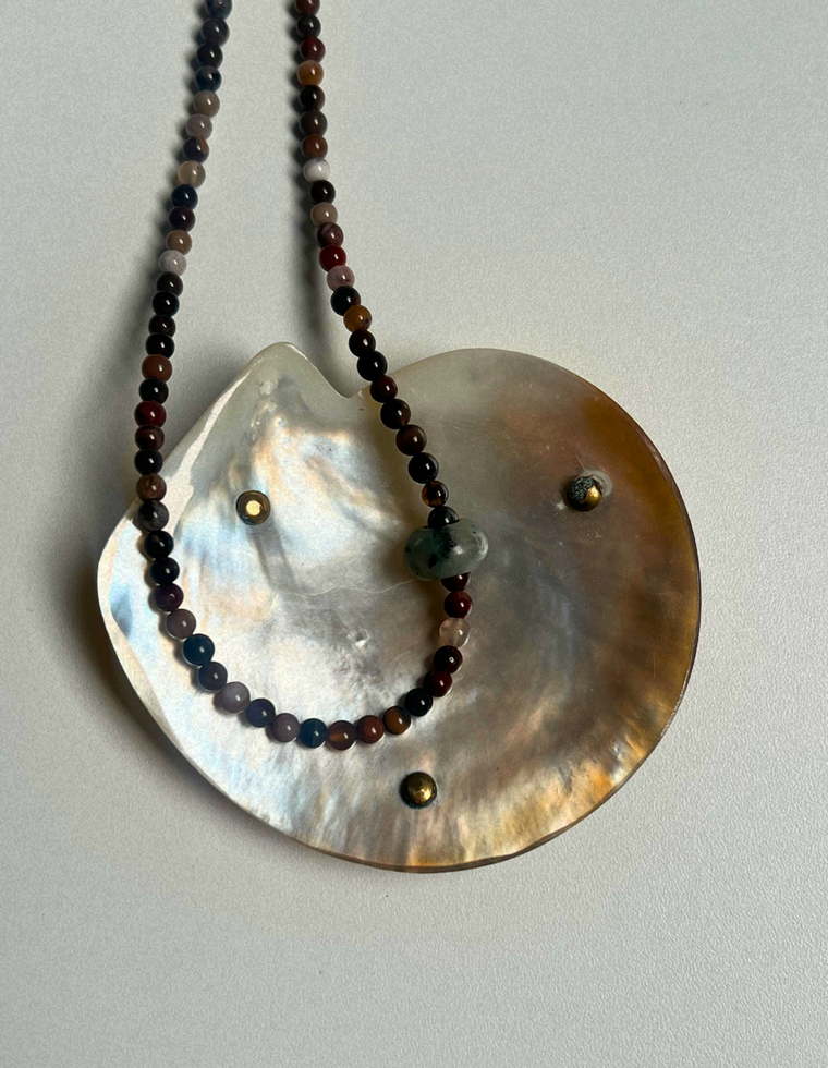 Idle Hands 10 - Petrified Wood Movement Necklace