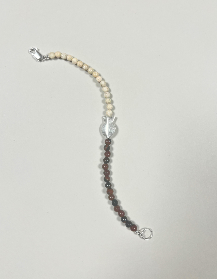 Senara - Mahogany Obsidian & Riverstone Bracelet