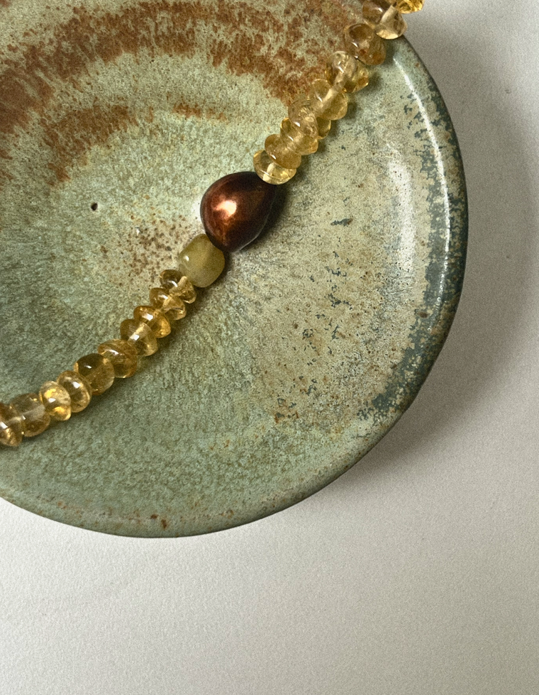Oritha - Citrine & Pearl Bracelet