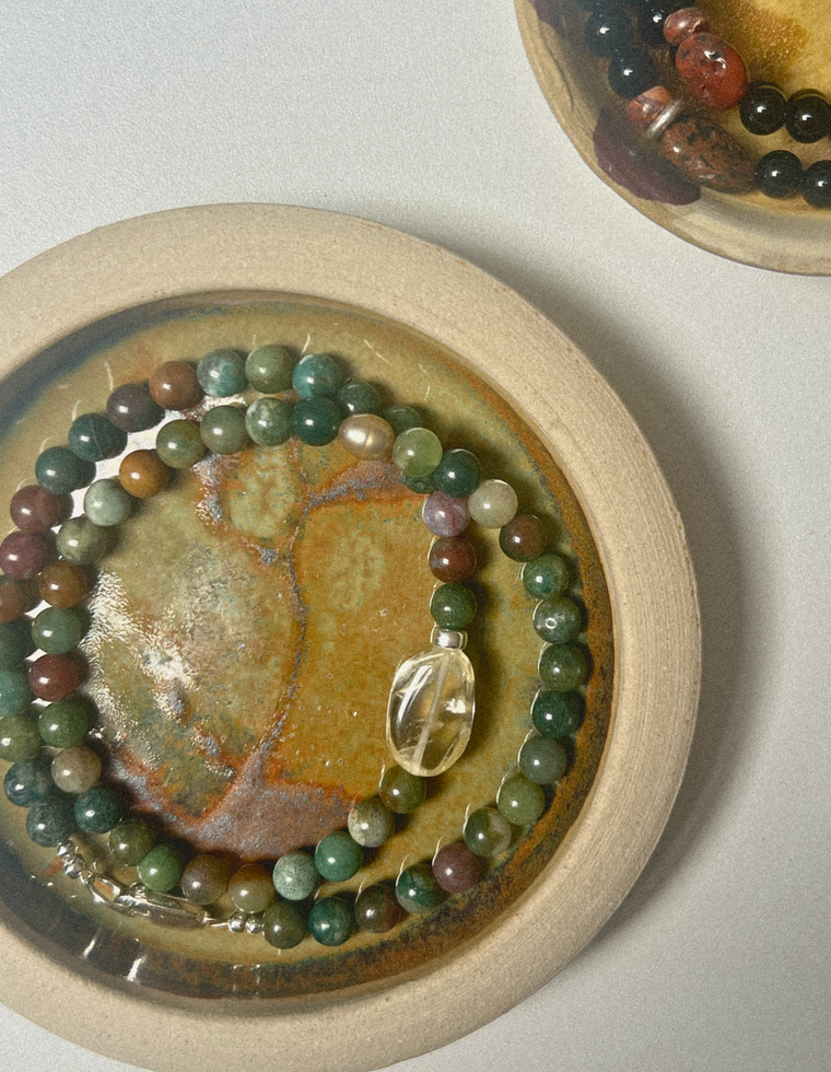 Cyravelle - Indian Agate & Citrine Necklace