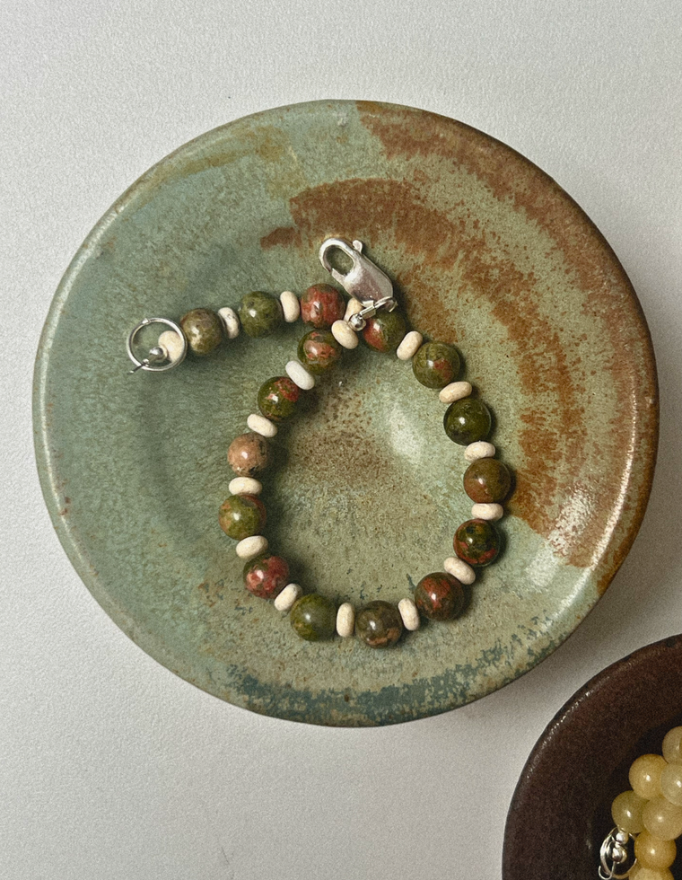 Myraen - Unakite & Riverstone Bracelet
