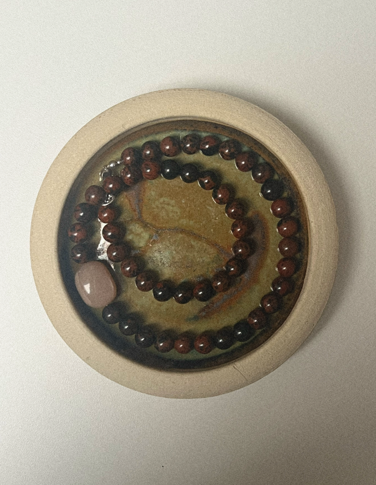 Thrynea - Mahogany Obsidian & Moonstone Necklace