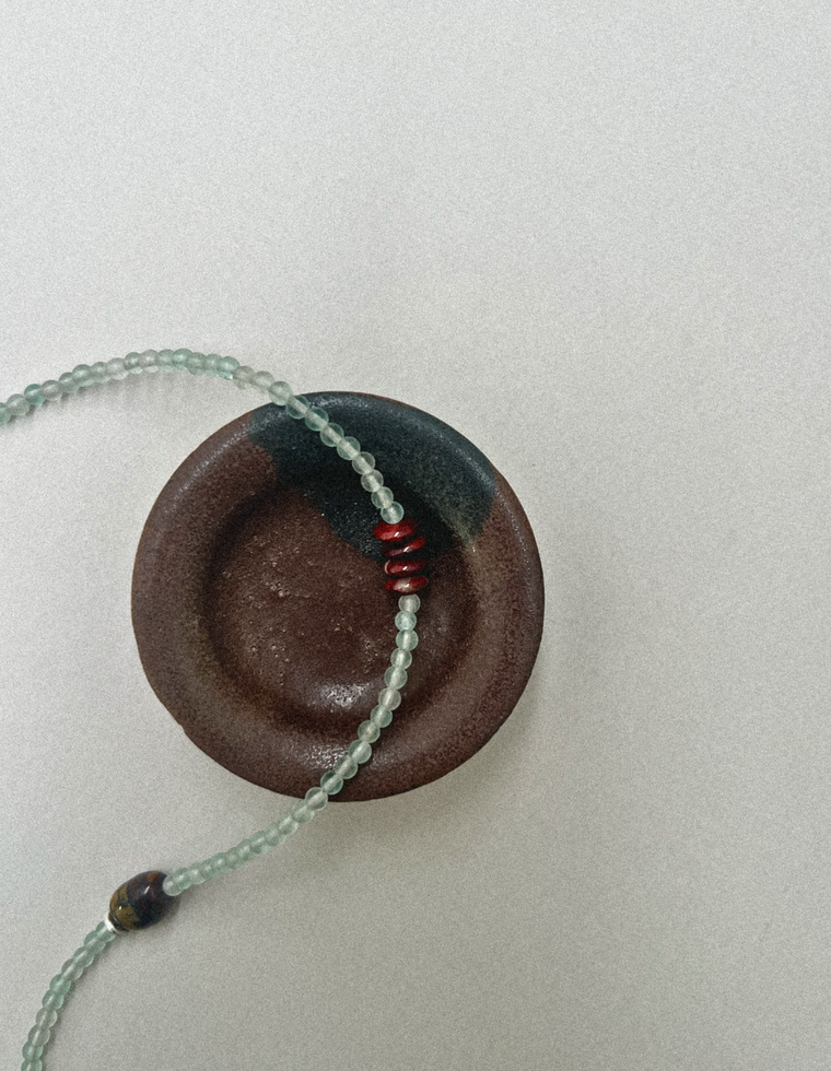 Thessira - Fluorite & Tiger Eye Necklace