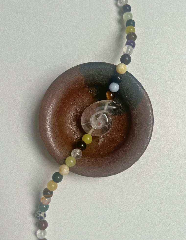Trove 36: found mix whorl necklace, hand-strung by Palm of Feronia