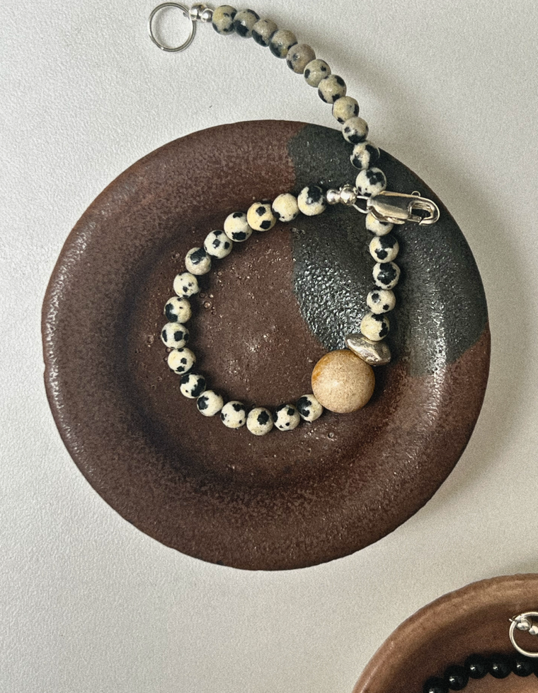 Elissar - Jasper & Petrified Wood Bracelet