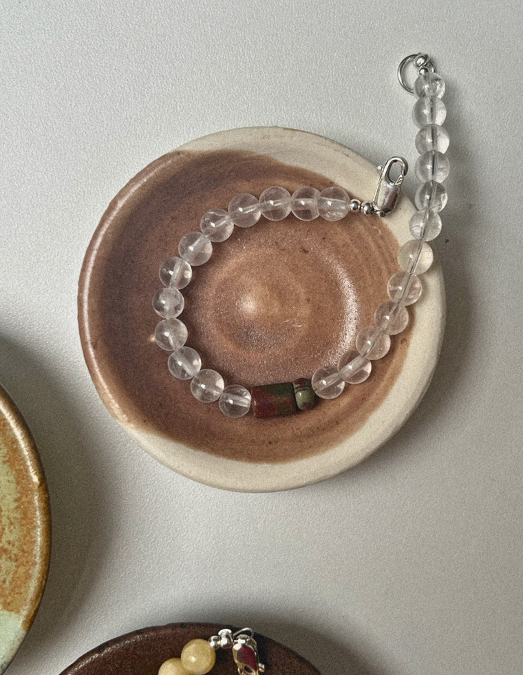 Lunetra - Clear Quartz & Picture Jasper Bracelet