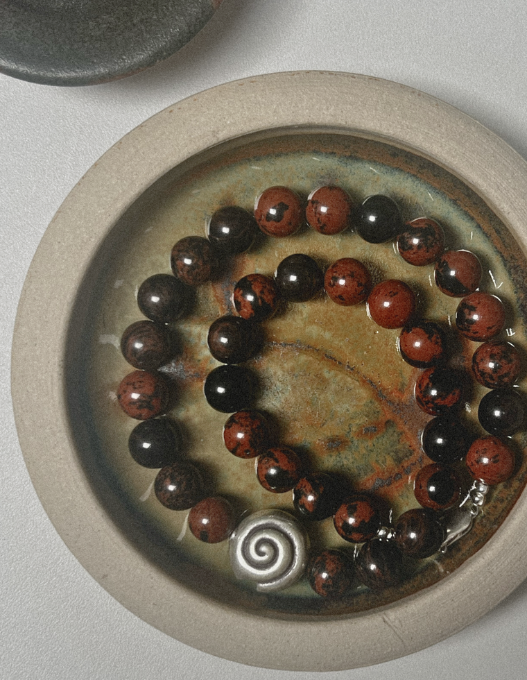 Roweth II - Mahogany Obsidian Necklace