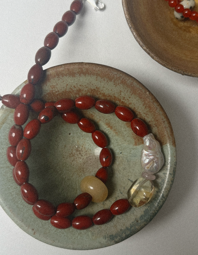 Cirellan - Red Jasper & Citrine Necklace